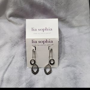 Lia Sophia silver dangle earrings